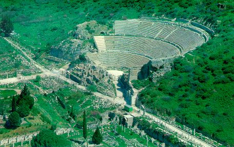 Typické řecké divadlo v Efesu